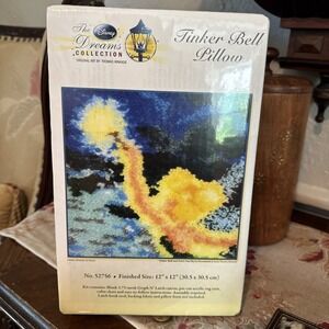 Disney Dream Collection Thomas Kinkade Tinker Bell Pillow Latch Hook Rug Kit New
